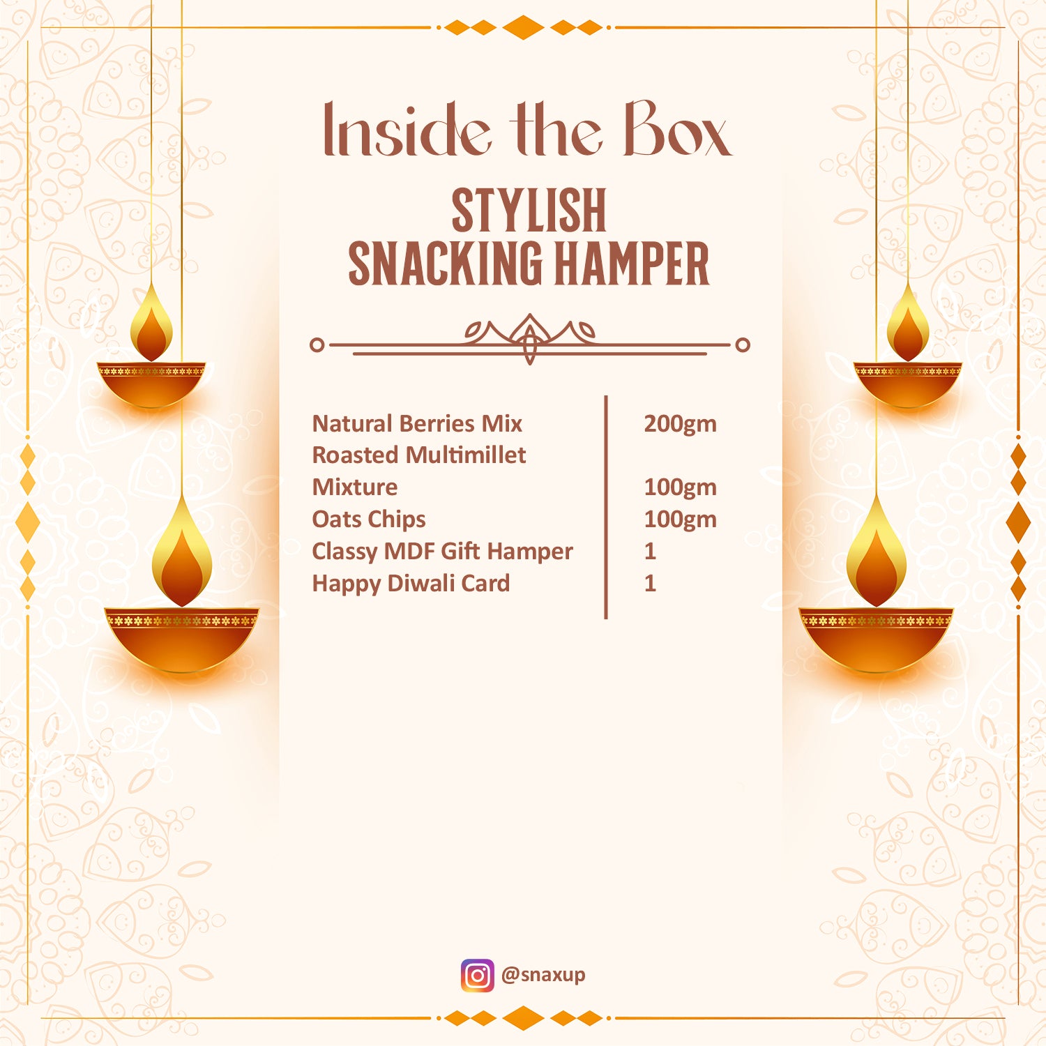 Stylish Snacking Diwali Gift Hamper Box