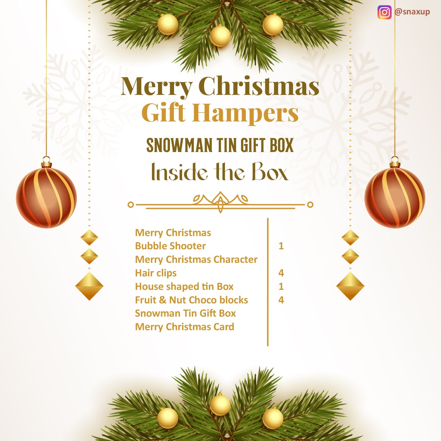 Snowman Tin Gift Box