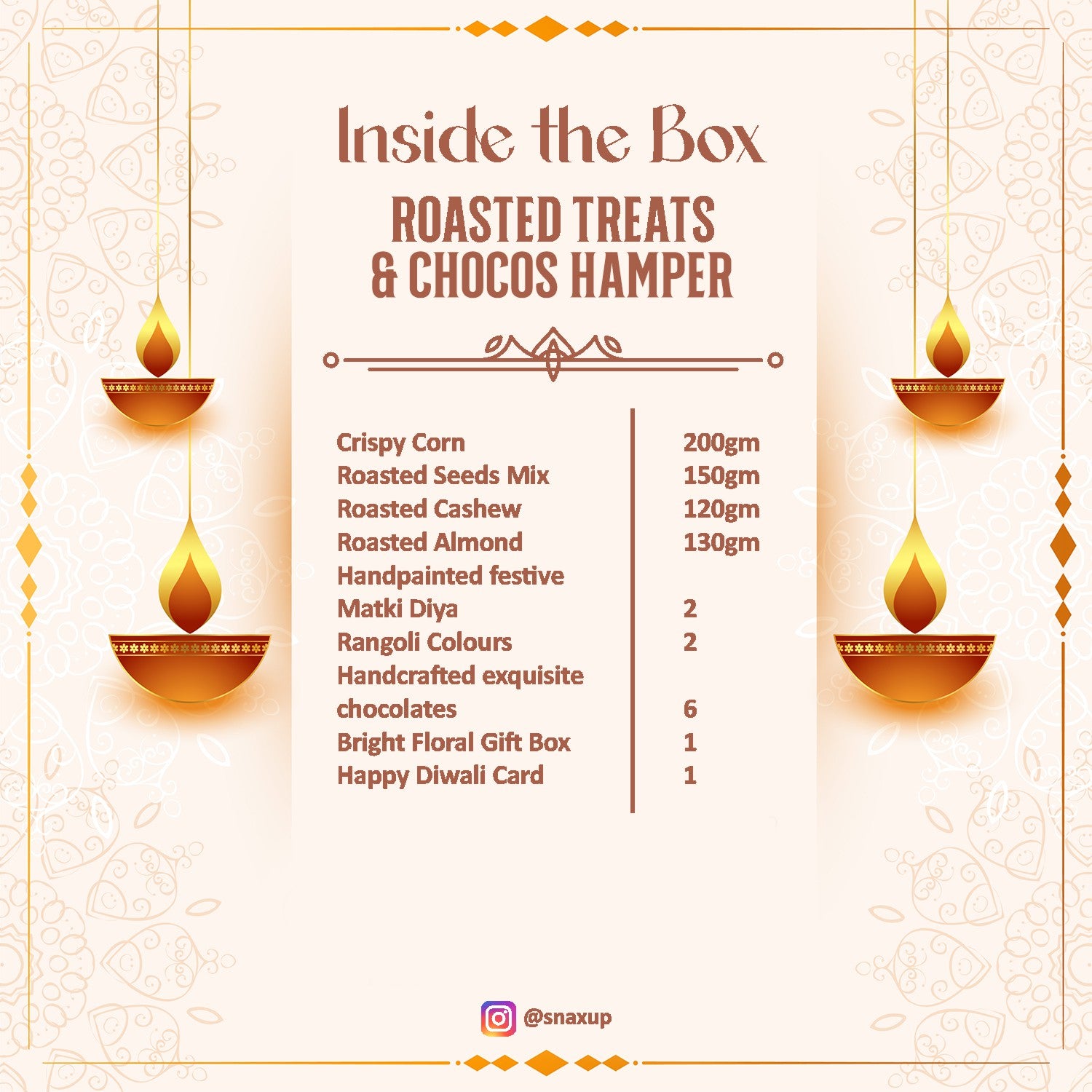 Roasted Treats & Chocos Diwali Gift Hamper Box