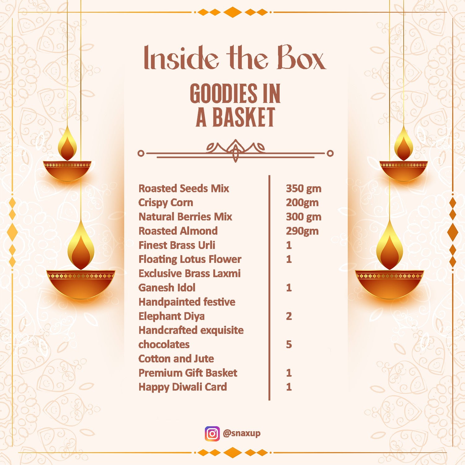 Goodies in a Basket Diwali Gift Hamper Box