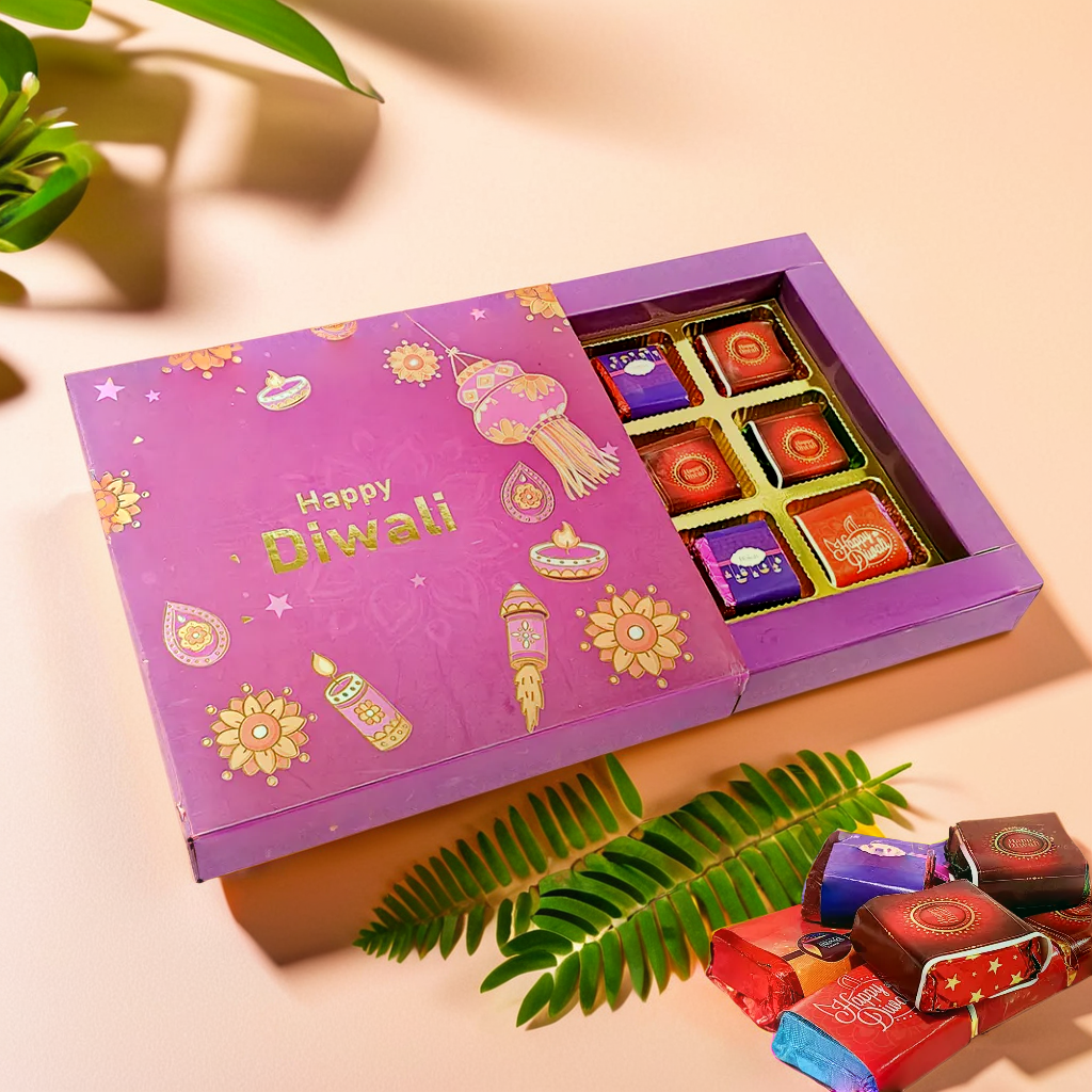 Exclusive Diwali Gift Assorted Chocolate Cubes - Happy Diwali