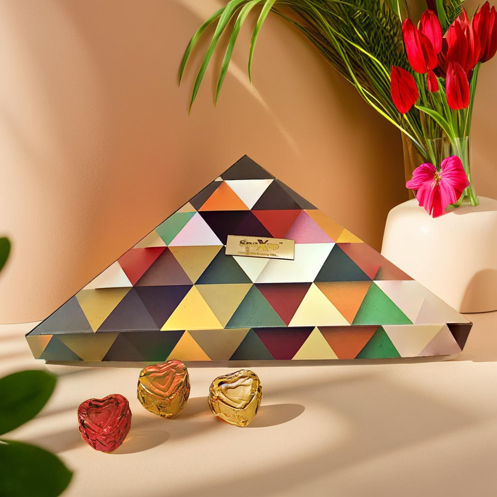 Heart shape Choco box in Triangle Box