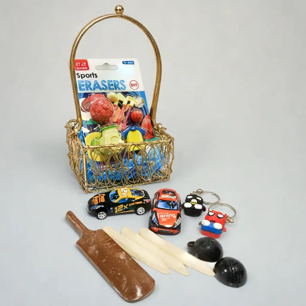 Golden Basket Cricket Choco Hamper for Boys