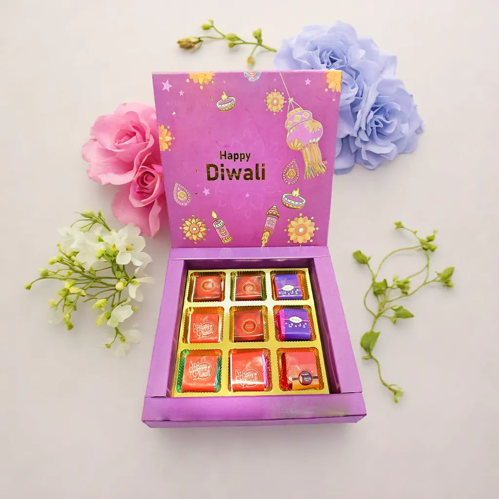 Exclusive Diwali Gift Assorted Chocolate Cubes - Happy Diwali